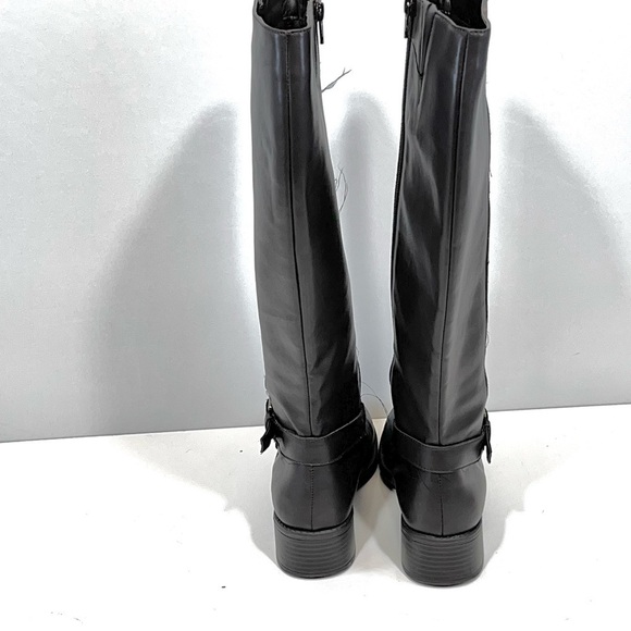 Easy Spirit Nadette Womens Tall Leather Boot 8.5 Chocolate Brown Zip Buckle - Picture 6 of 12